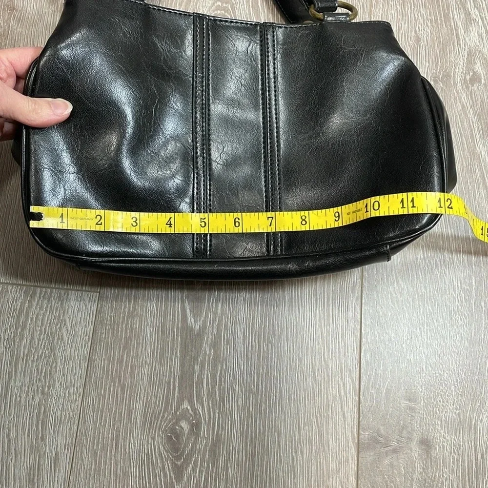 Liz Claiborne Shoulder Bag Purse Faux Leather Black
